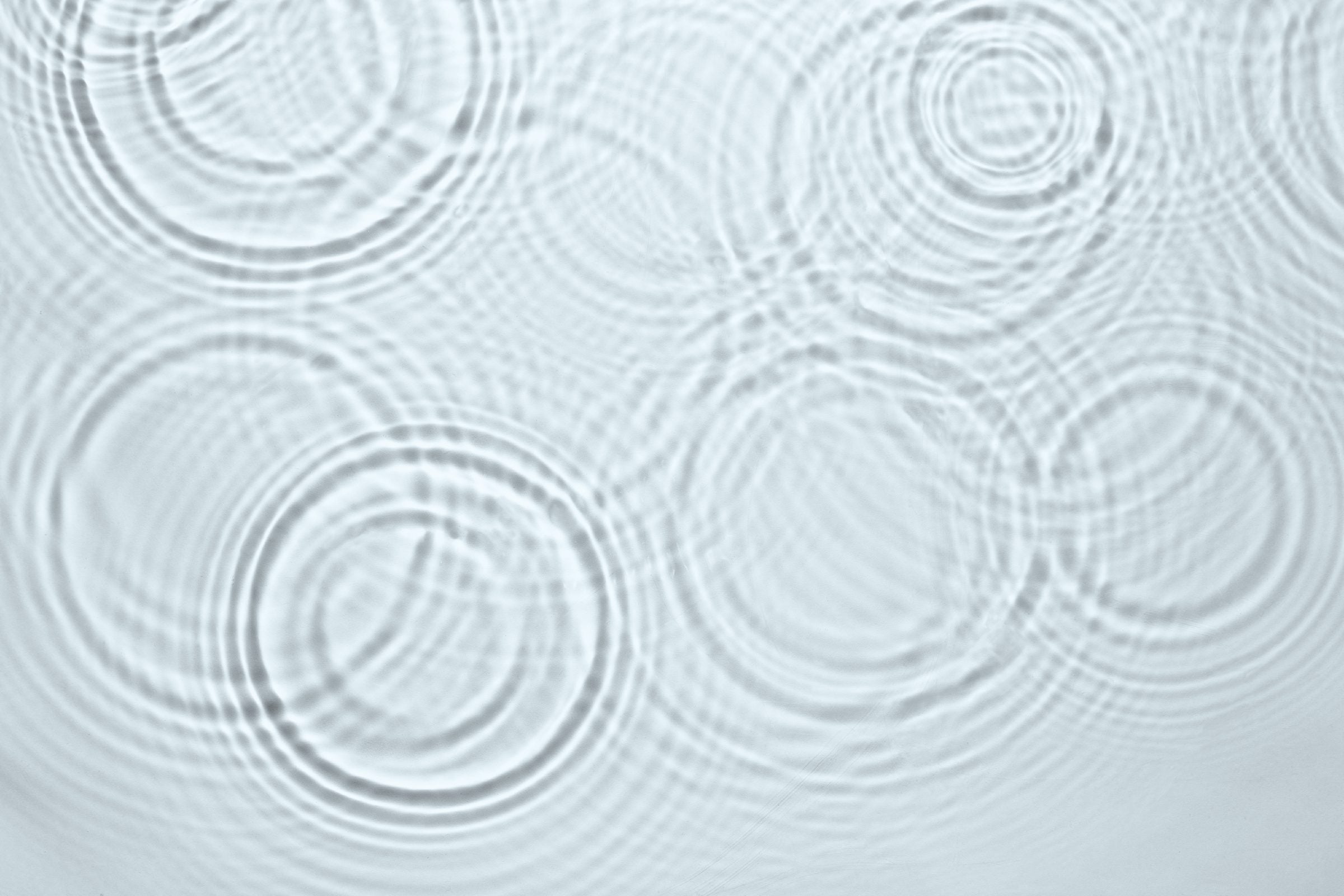Ripples spreading across still water